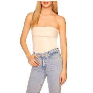 Susana Monaco Cream Strapless Tube Top Revolve